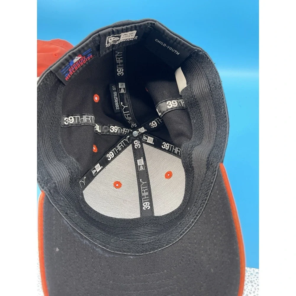 New Era 39THIRTY Baltimore Orioles Youth Fitted Hat Black Orange MLB Cap